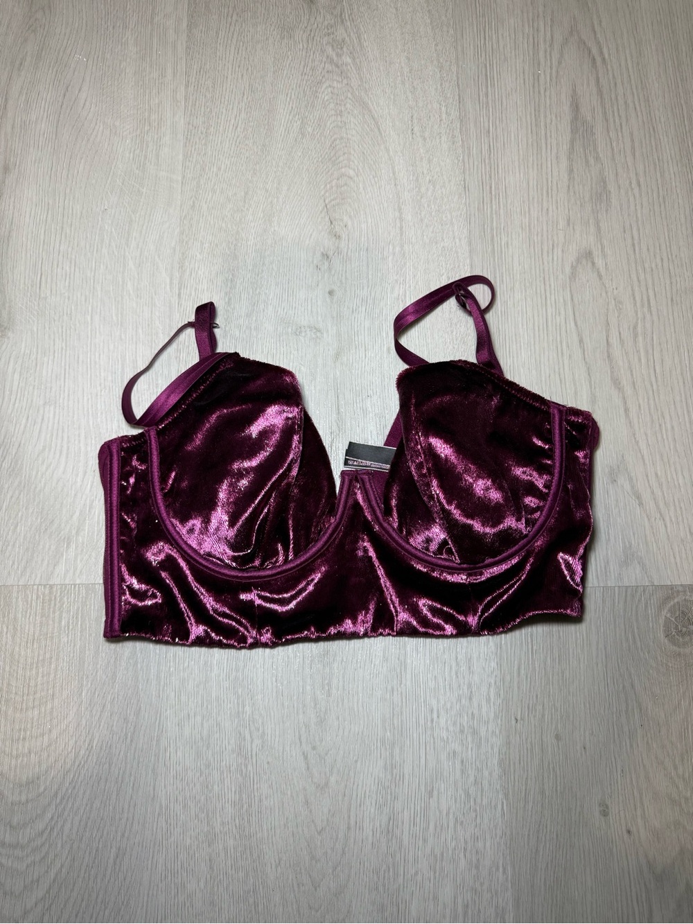 Victoria's Secret Velvet Longline Underwire Bralette - Plum